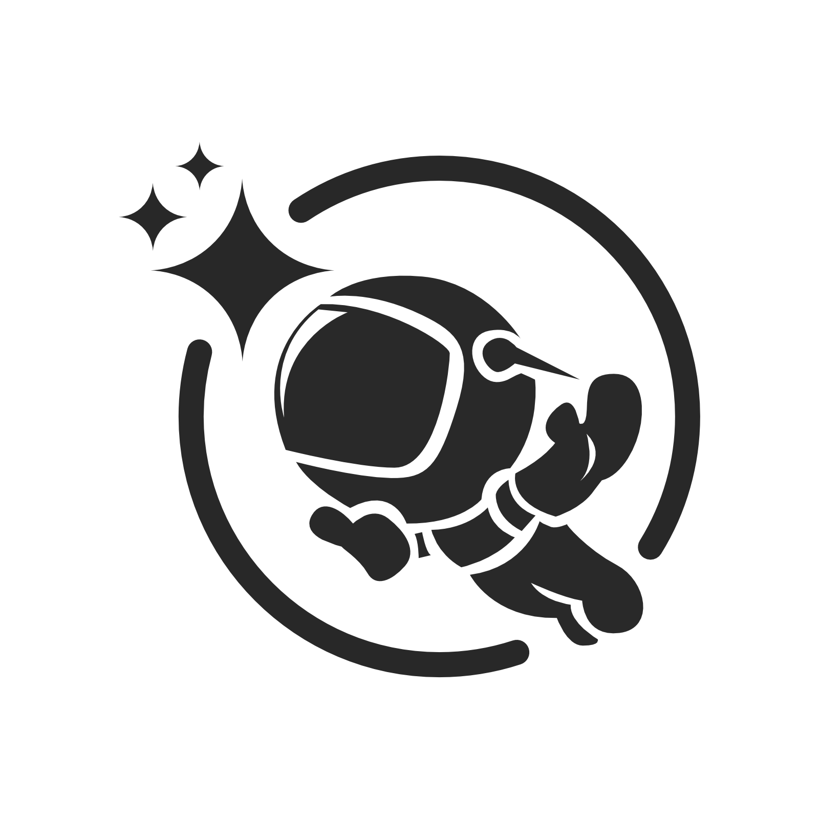 Astronauta de Internauta en color negro
